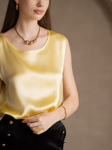 [Lysegul] SilkSilky-DK Sleeveless Round Neck Camisole Top 003