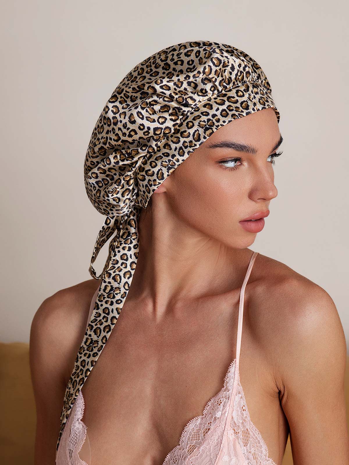 [Leopard] SilkSilky-DK Sleep Cap 004
