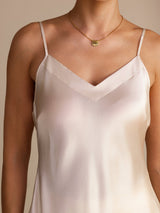 [Beige] SilkSilky-DK Sleeveless V Neck Camisole Top 004