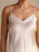[Beige] SilkSilky-DK Sleeveless V Neck Camisole Top 004