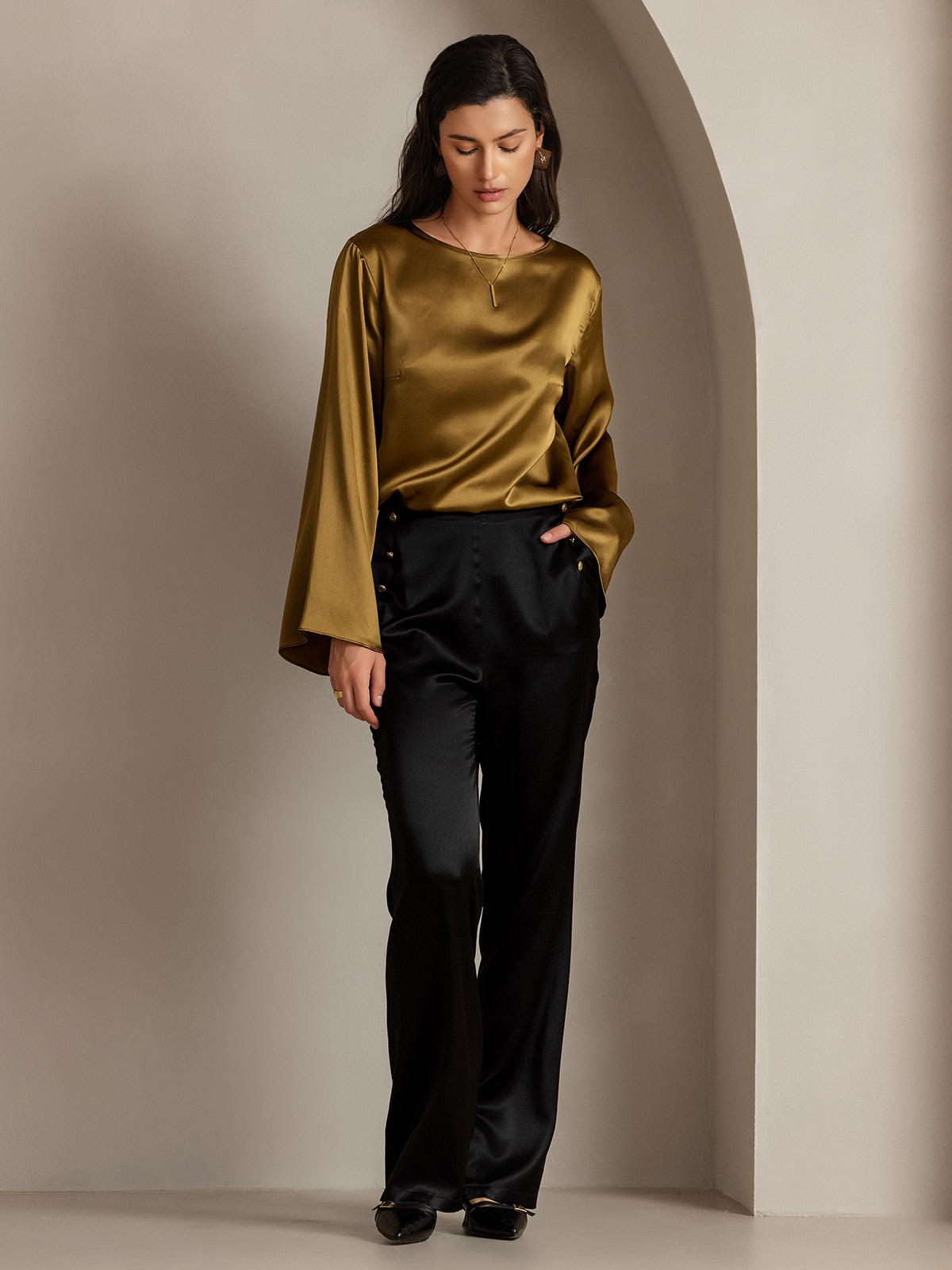 [Sort] SilkSilky-DK 19Momme Silke Womens Pants 007