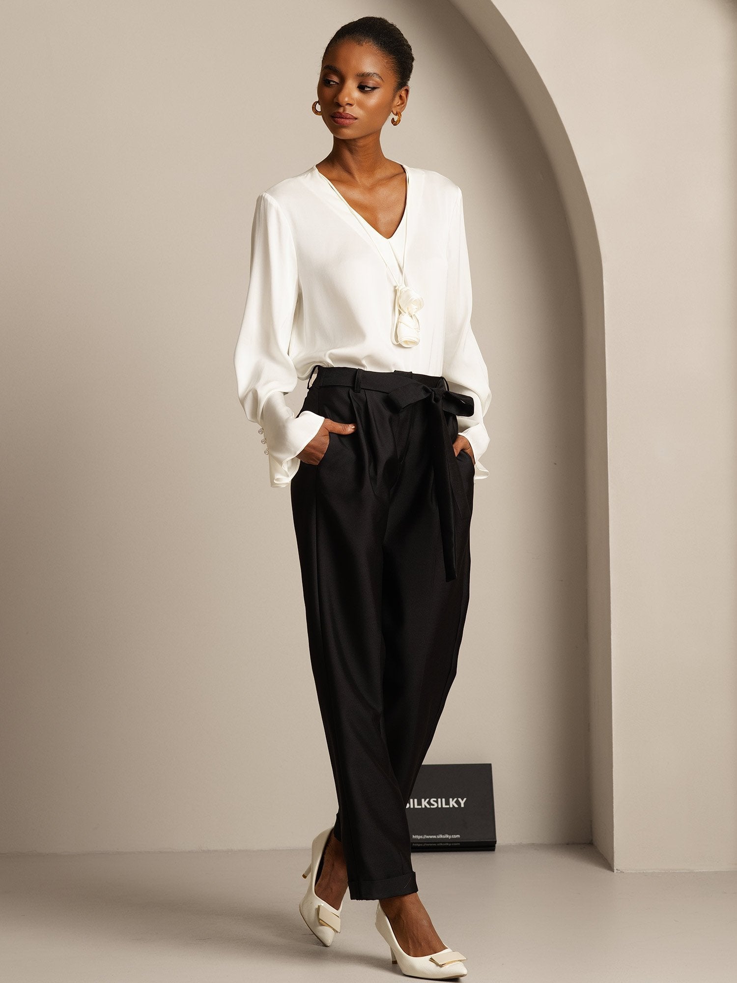 [Sort] SilkSilky-DK 32Momme Silke Womens Pants 005,