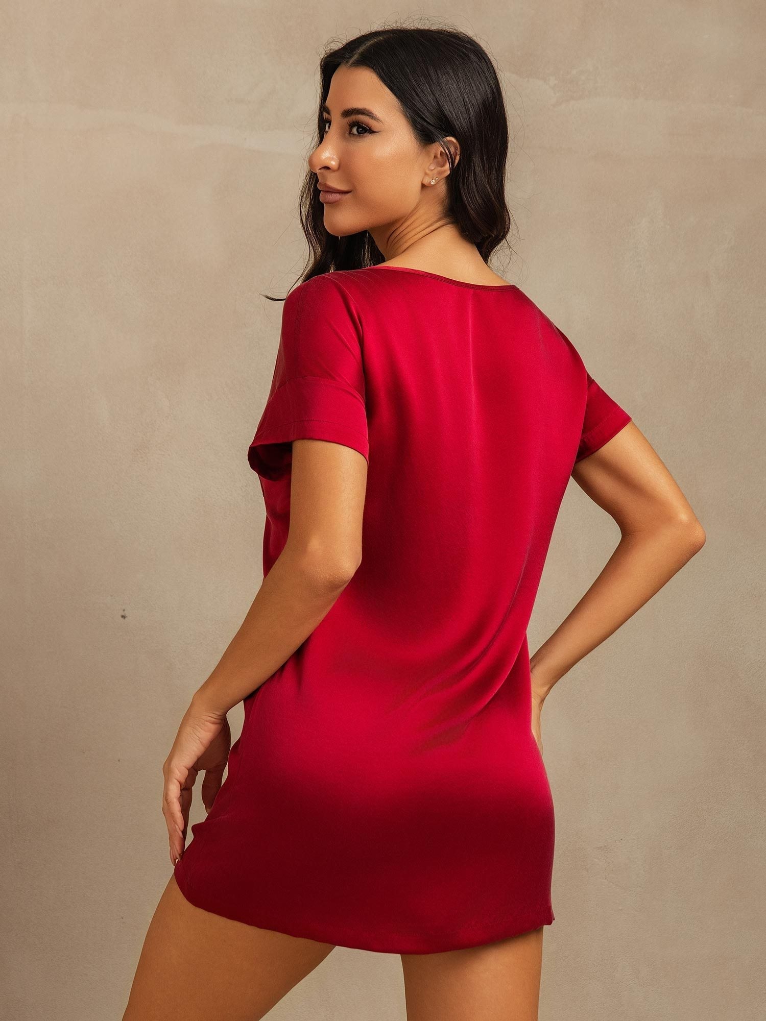 [Vin] SilkSilky-DK 19Momme Silke Nightgown 002