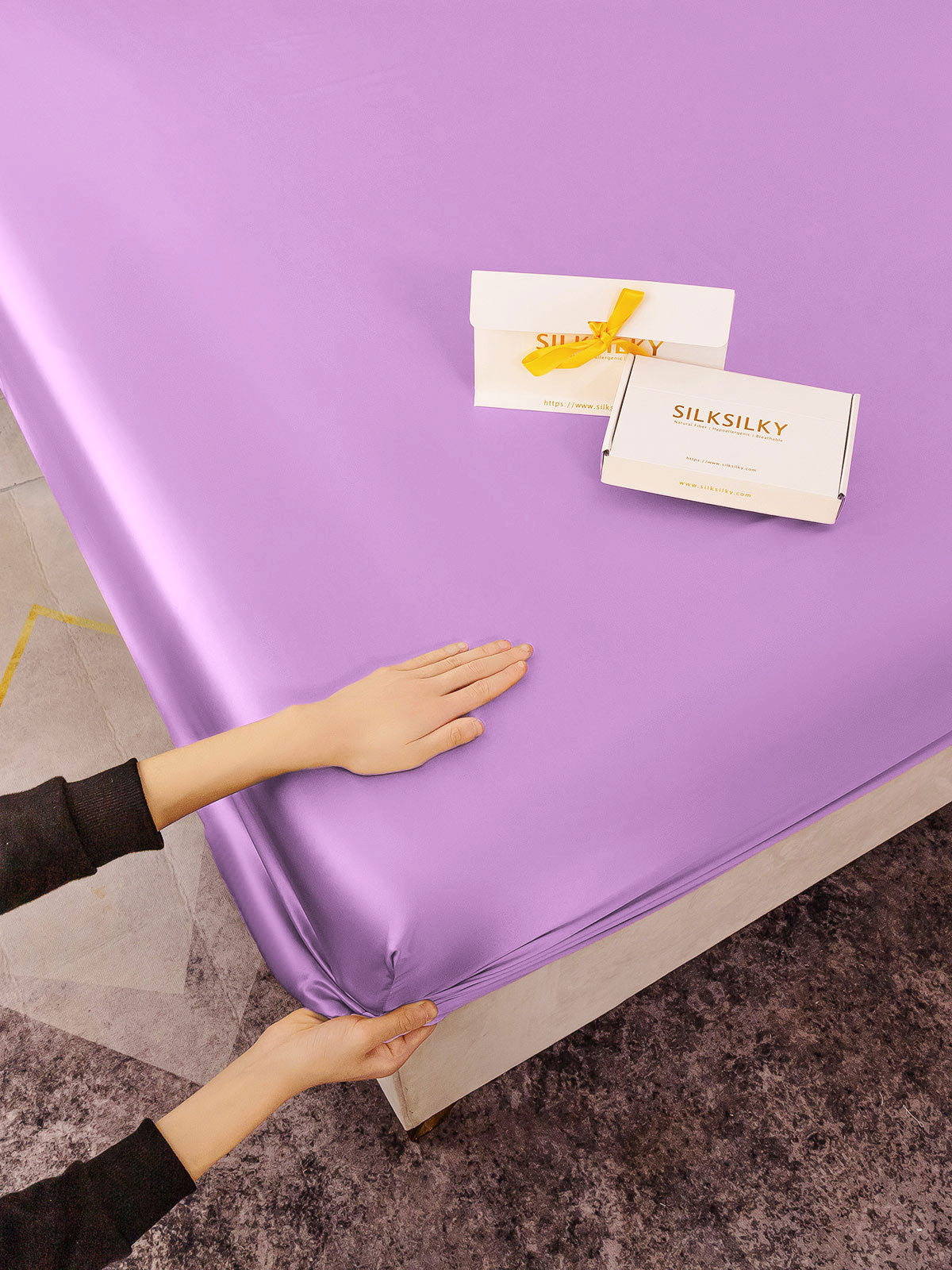 [Lavendel] SilkSilky-DK 19Momme Sheet 004
