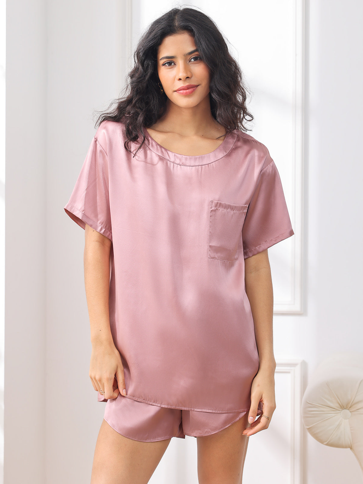 SilkSilky-DK Womens Pajamas BlegMauve 001