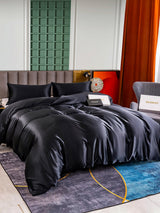 [Sort] SilkSilky-DK 25Momme Sengesæt 003
