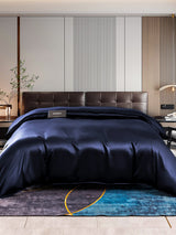 [Mørkeblå] SilkSilky-DK 22Momme Duvet Covers 001