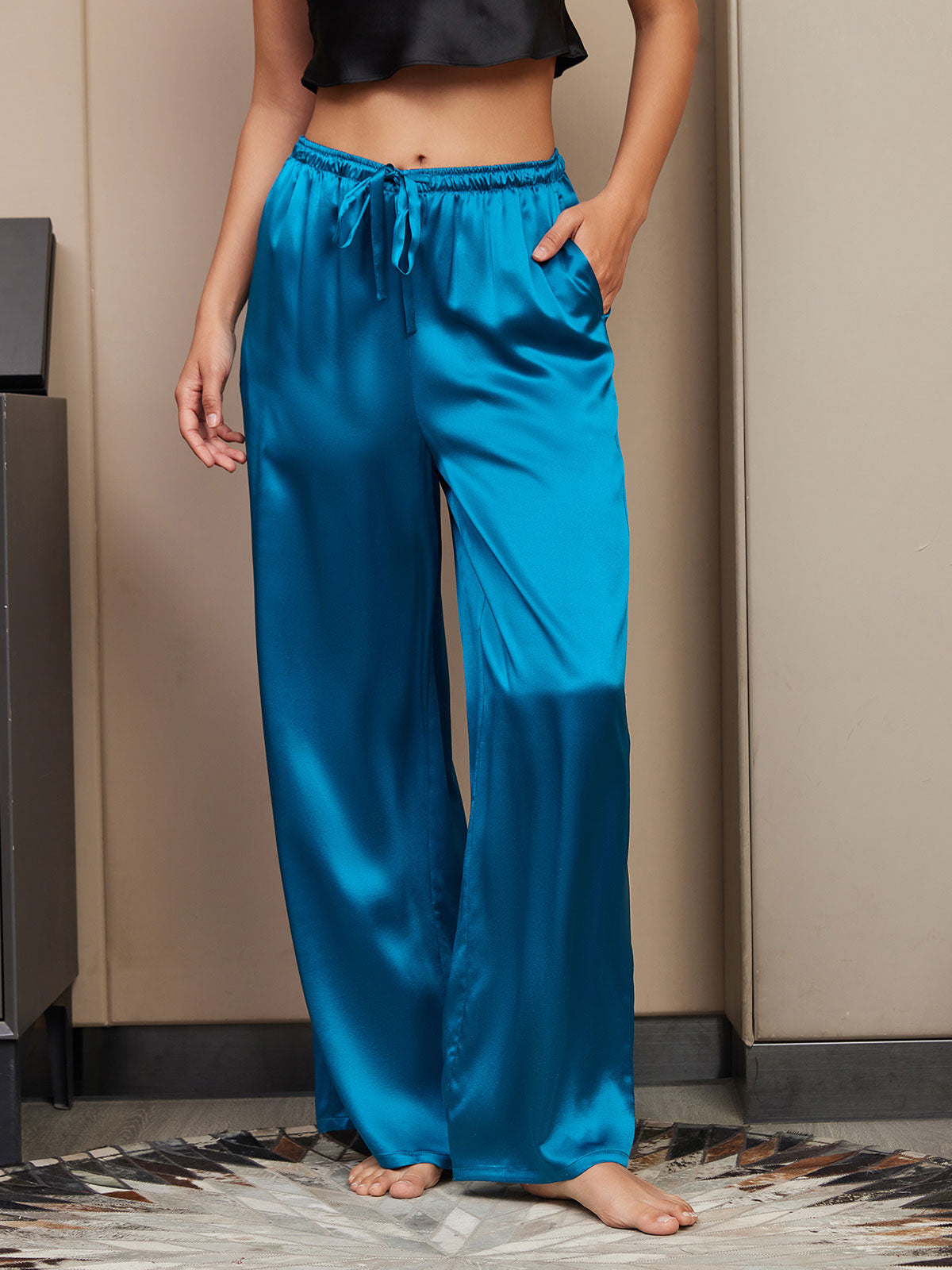 [Blågrøn] SilkSilky-DK Womens Pants 003