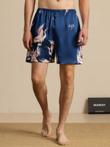 [Mørkeblå] SilkSilky-DK 19Momme Mens Sleep Bottoms 003