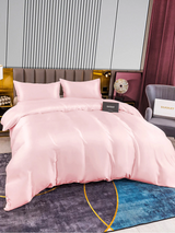 [Lyserød] SilkSilky-DK 22Momme Bedding Set 004,