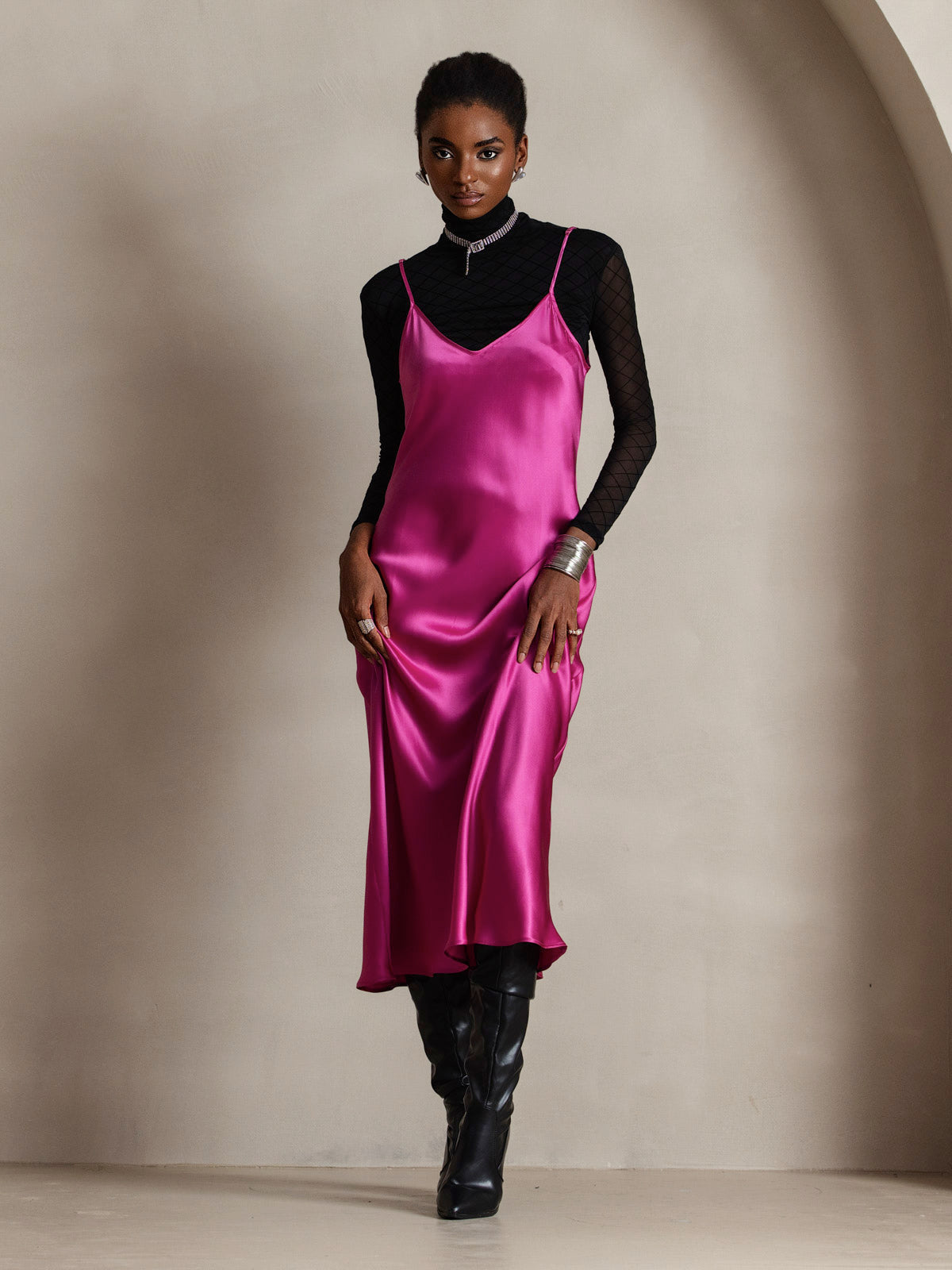 [Rosenrød] SilkSilky-DK Dress 006