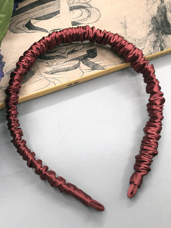 [Mørkerød] SilkSilky-DK 19Momme Pure Silk Scrunchie 003