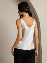 [Sølv] SilkSilky-DK Sleeveless V Neck Camisole Top 002