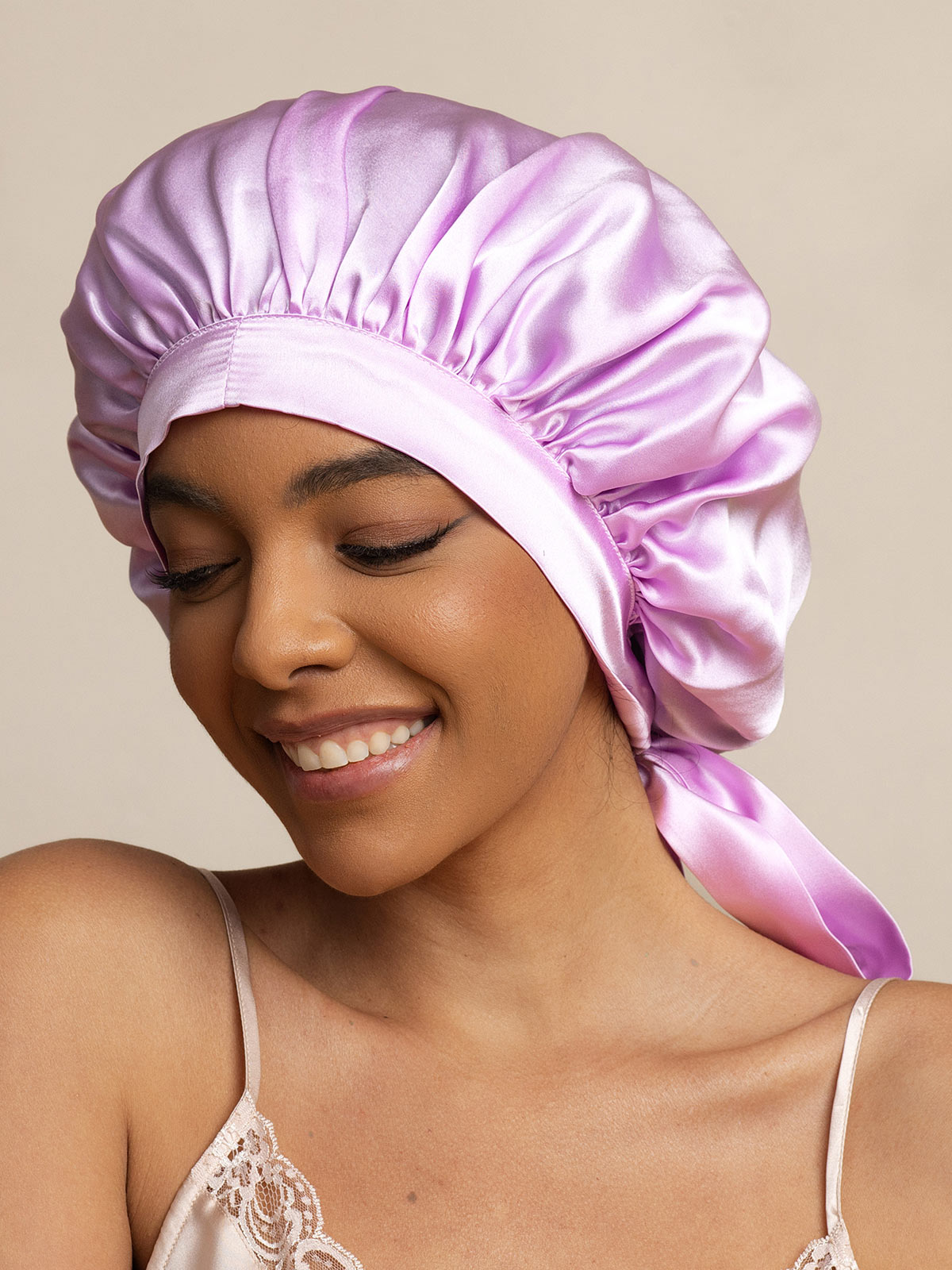 [Lavendel] SilkSilky-DK Sleep Cap 002
