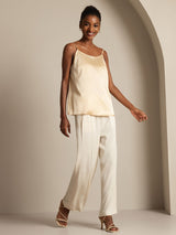 [Champagne] SilkSilky-DK Spaghetti Strap Camisole Top 007