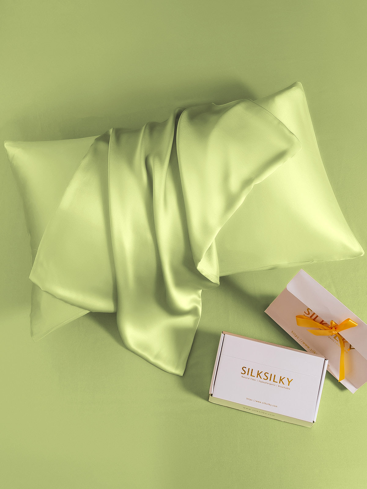 [Mintgrøn] SilkSilky-DK 19Momme Pillowcase 005