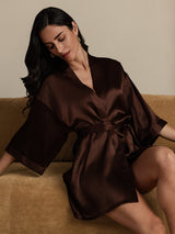 [Kaffe] SilkSilky-DK 3/4 Sleeve Dame Morgenkåbe 009