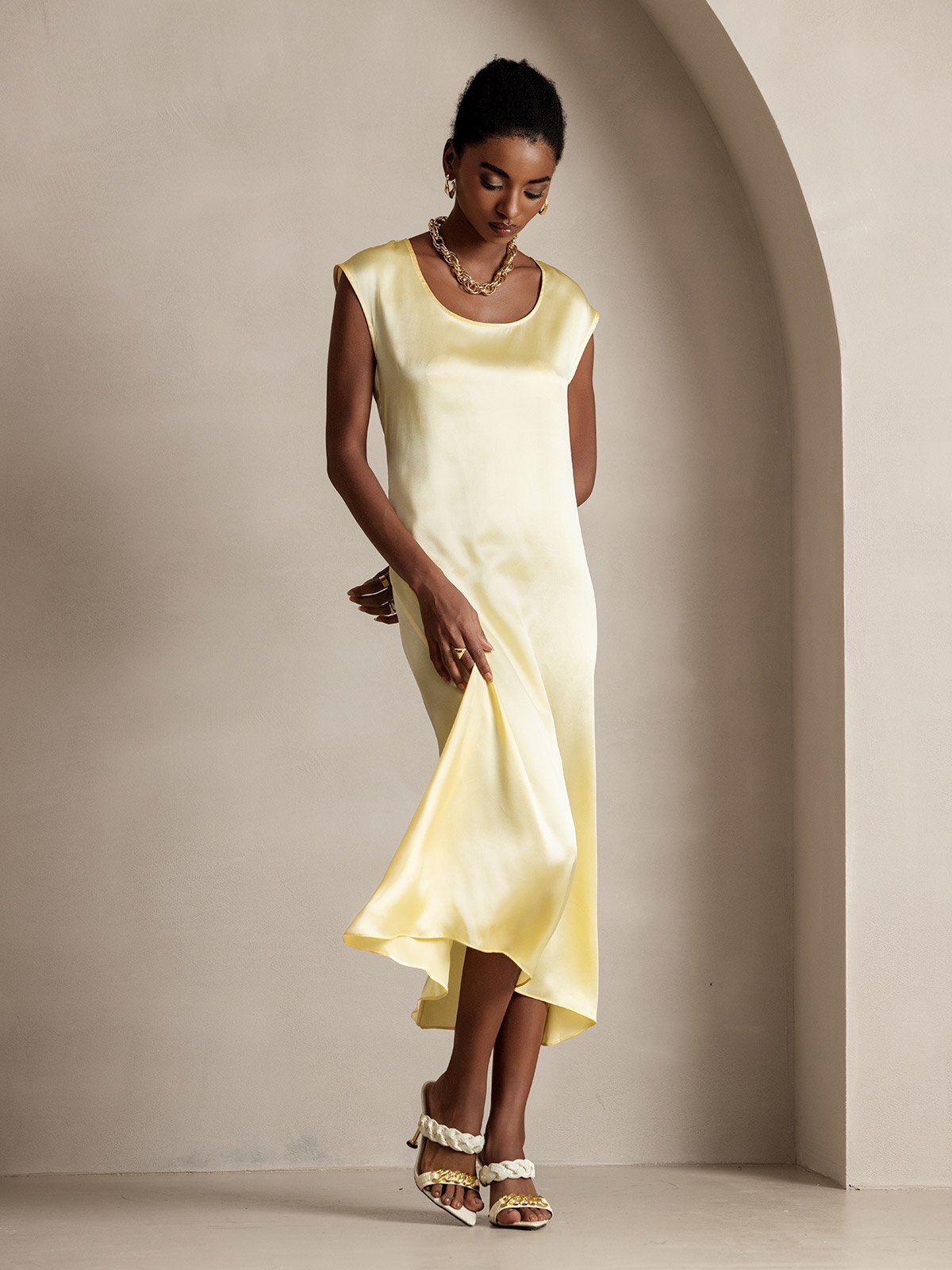 [Lysegul] SilkSilky-DK 19Momme Silke Dress 006