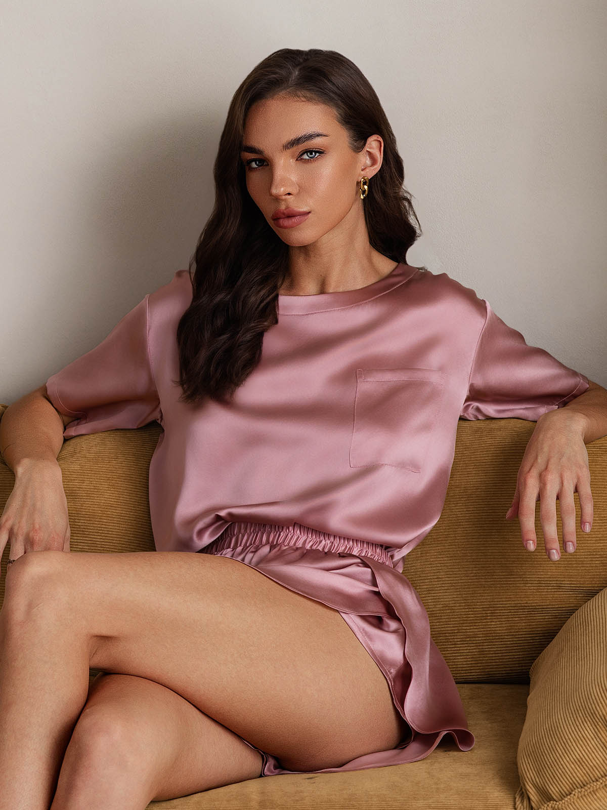 [Bleg Mauve] SilkSilky-DK Womens Pajamas 003