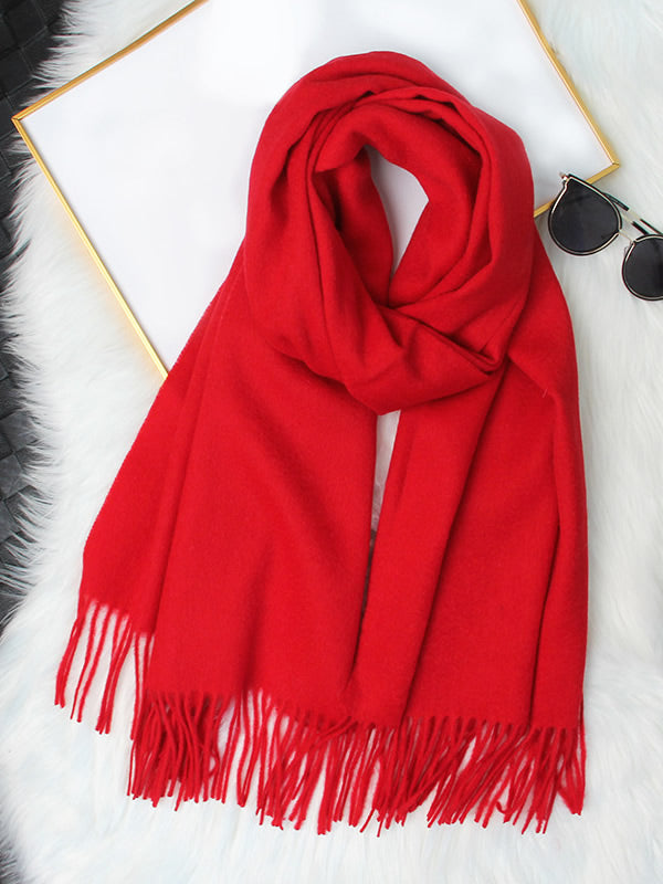 [Rød] SilkSilky-DK Scarf 004