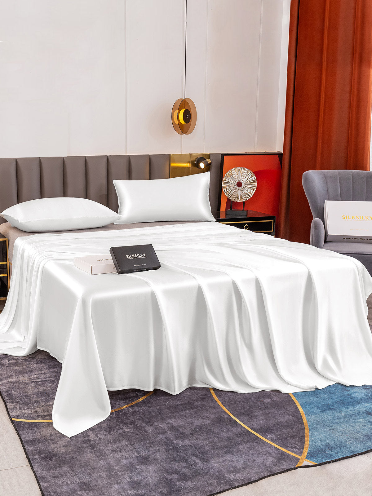 [Hvid] SilkSilky-DK 19Momme Bedding Set 003
