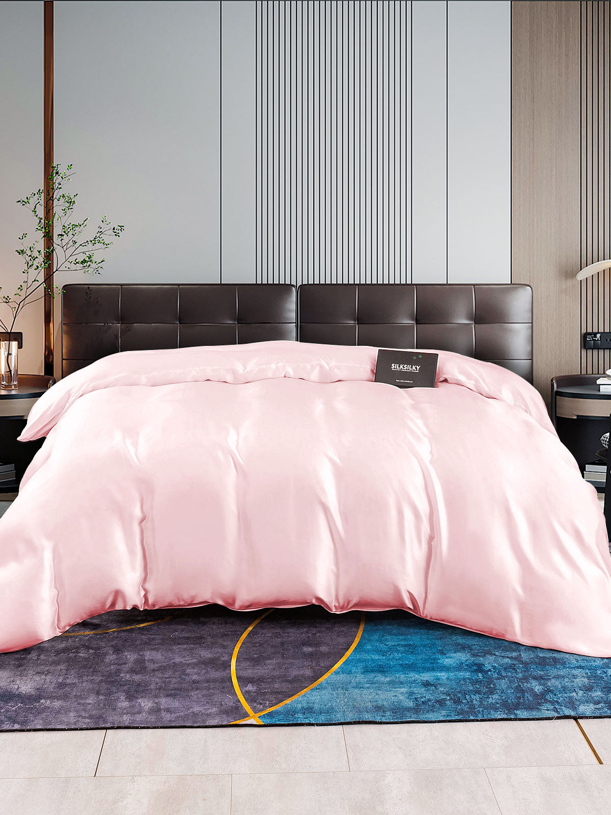 [Lyserød] SilkSilky-DK 22Momme Duvet Cover 001