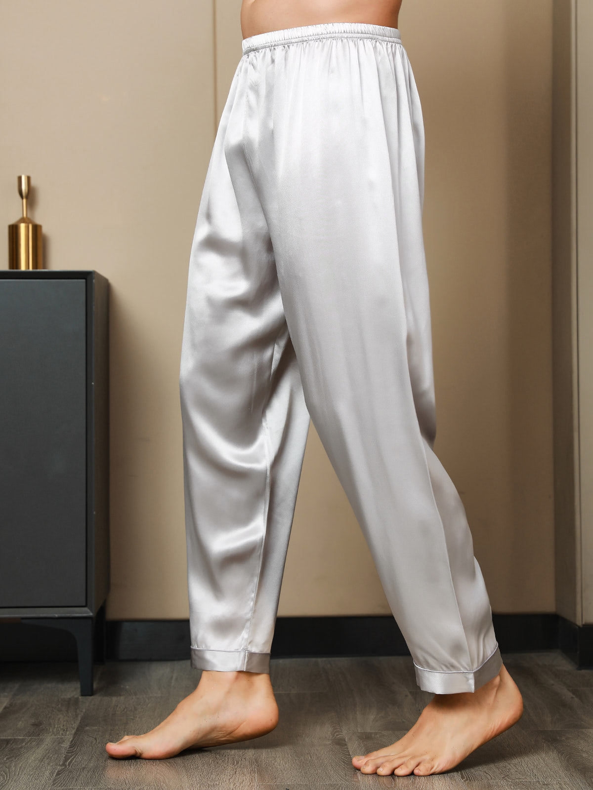 [Grå] SilkSilky-DK Mens Sleep Bottoms 005