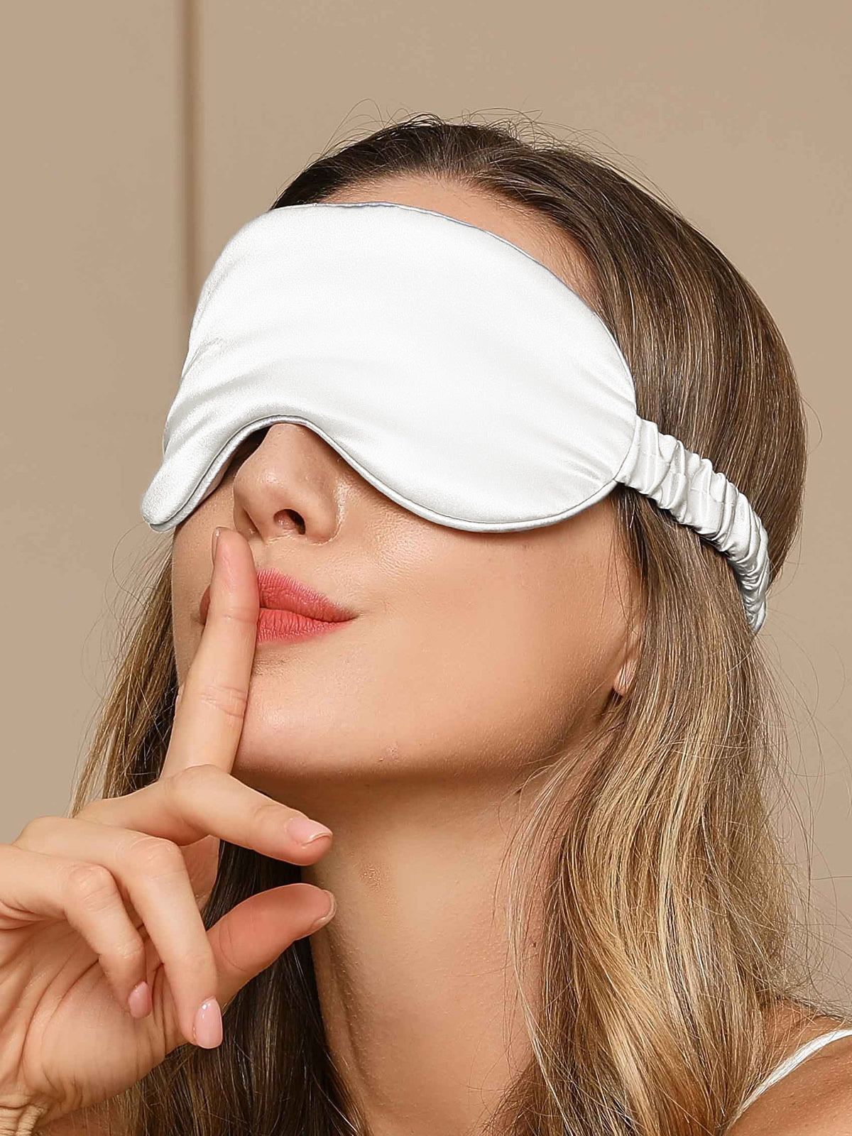 [Hvid] SilkSilky-DK 19Momme Pure Silk Eye Mask 001