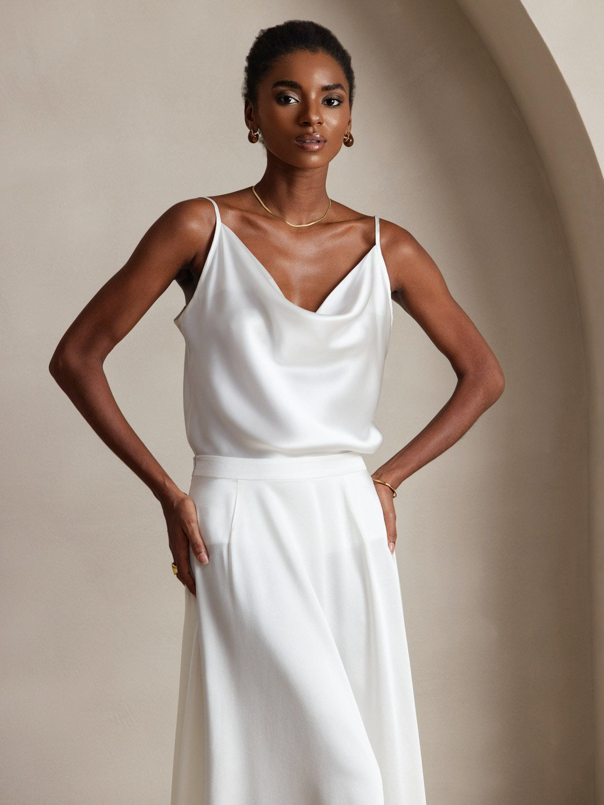 [Hvid] SilkSilky-DK 19Momme Silke Camisoles 004