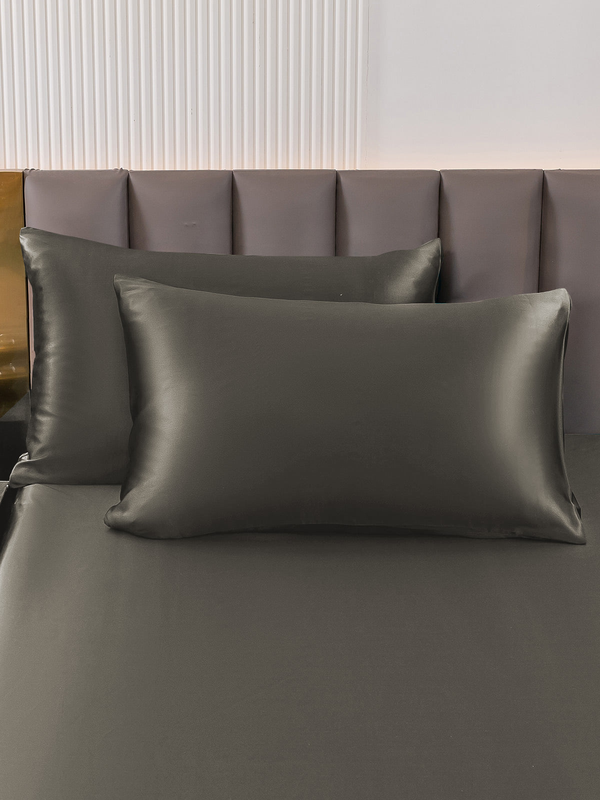 [Mørkegrå] SilkSilky-DK 22Momme Pillowcase 001