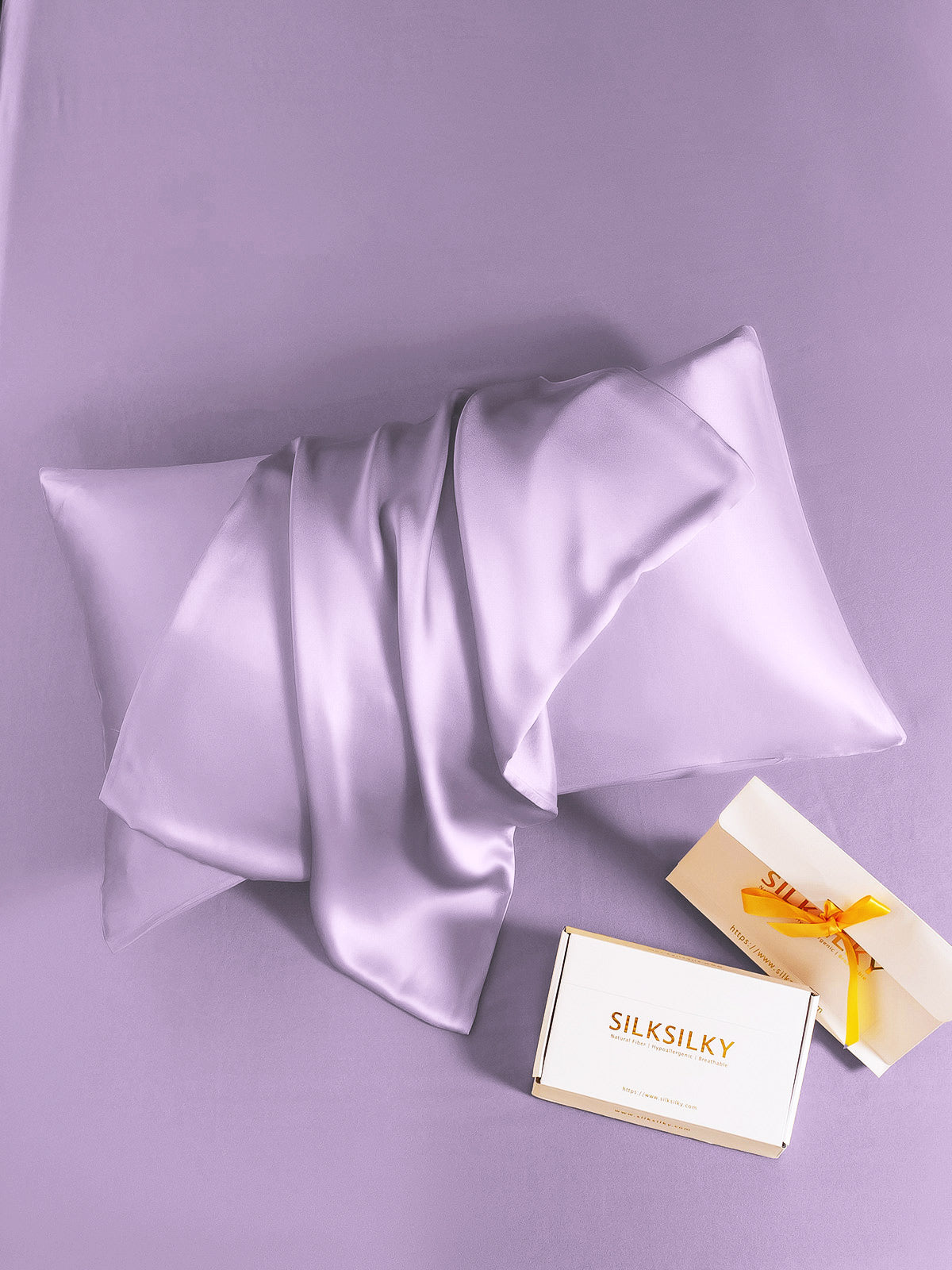 SilkSilky-DK 19Momme Pillowcase Lavendel 005