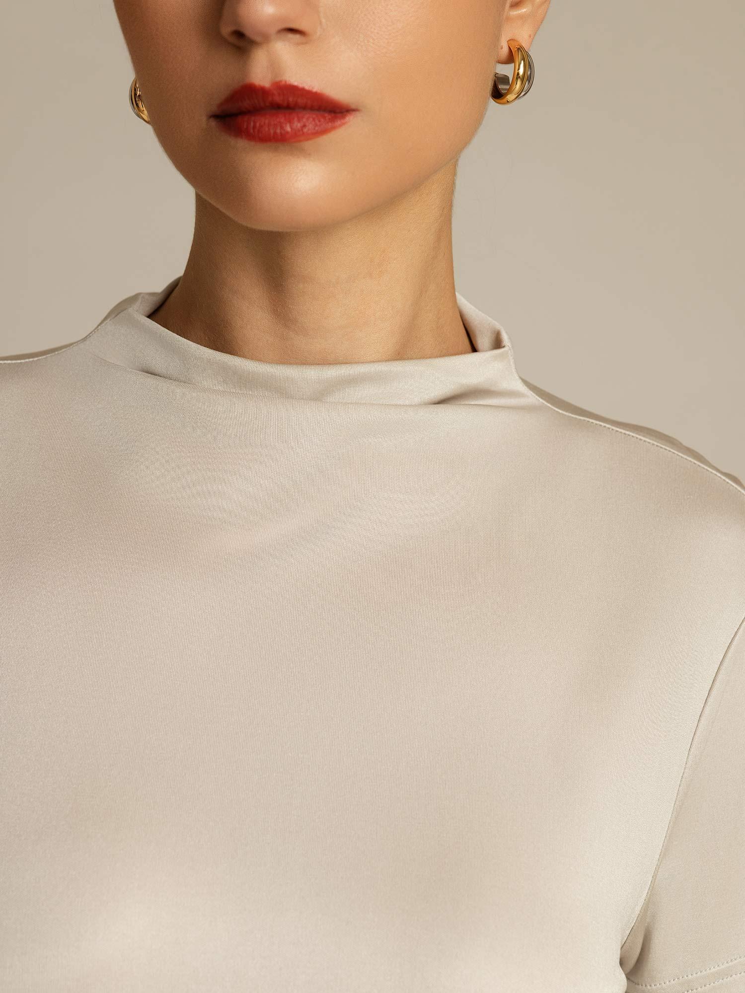 [Grå] SilkSilky-DK Silke Womens T-Shirt 004