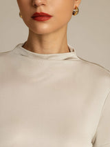[Grå] SilkSilky-DK Short Sleeve T-shirt til kvinder 004