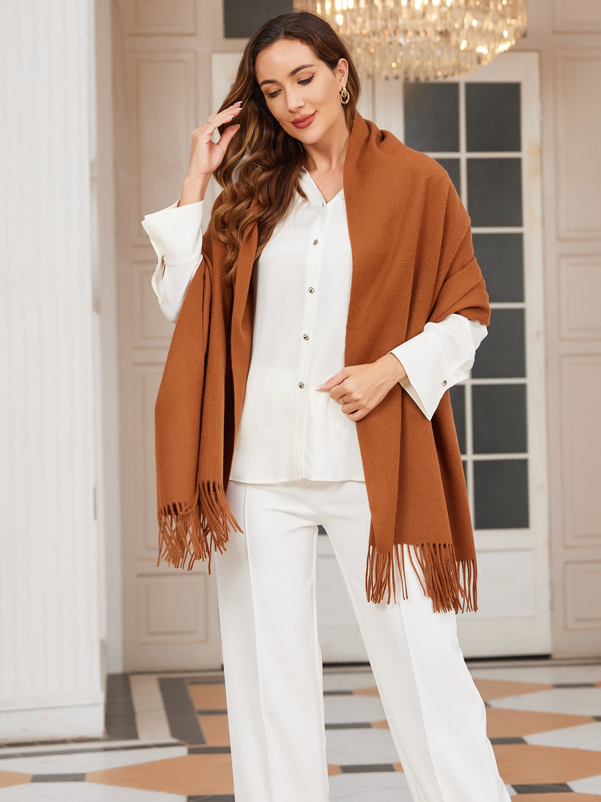 [Brun] SilkSilky-DK Scarf 002