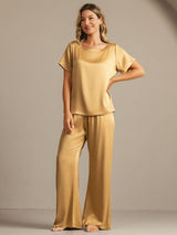 [Tan] SilkSilky-DK 19Momme Dame Pyjamas 003