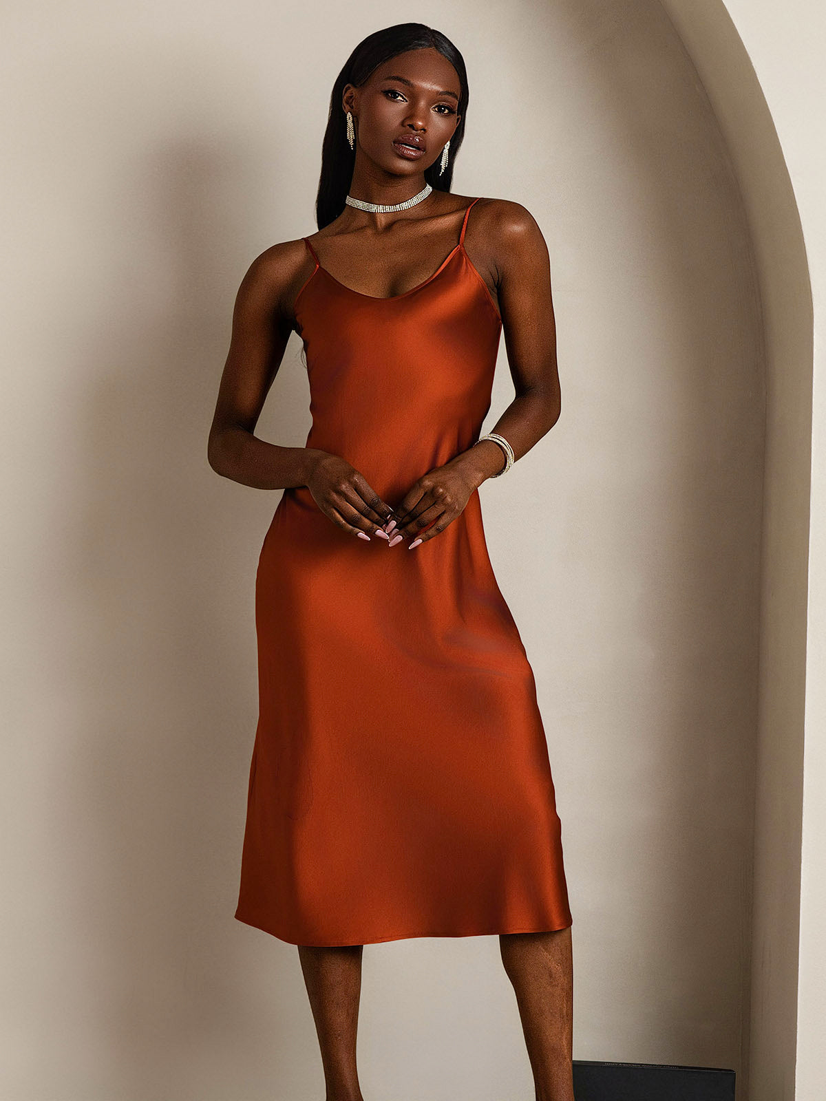 [Karamel] SilkSilky-DK Dress 003