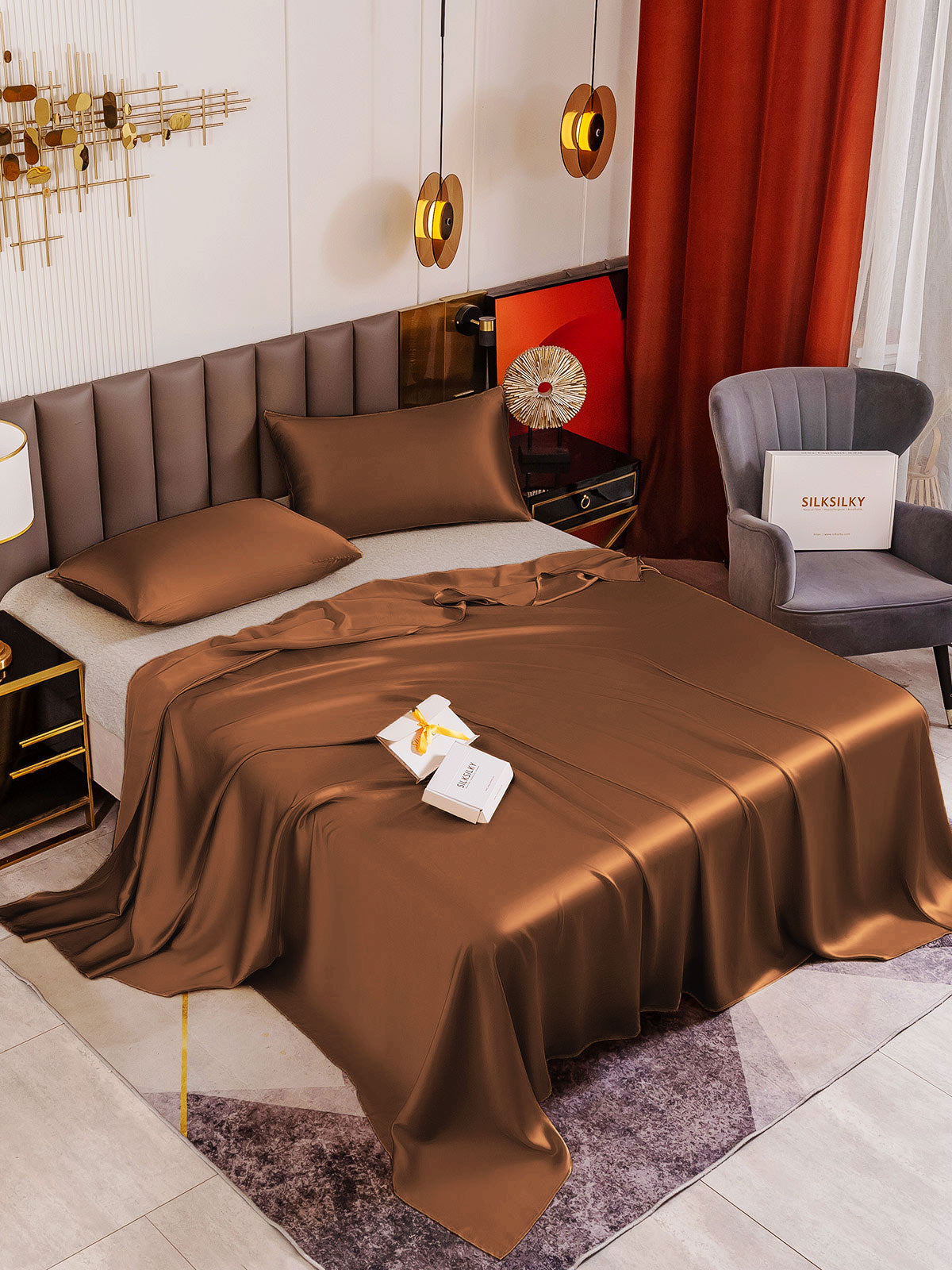 [Kaffe] SilkSilky-DK 19Momme Bedding Set 001
