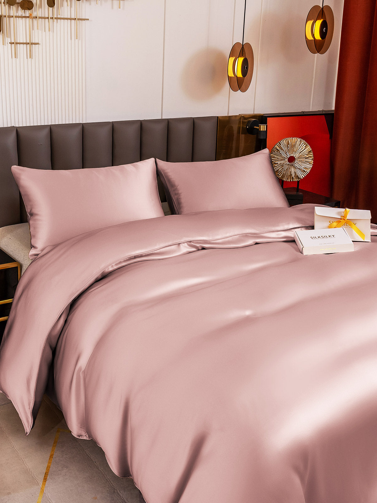 [Bleg Mauve] SilkSilky-DK 19Momme Bedding Set 003