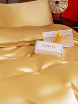 [Champagne] SilkSilky-DK 25Momme Sengesæt 005