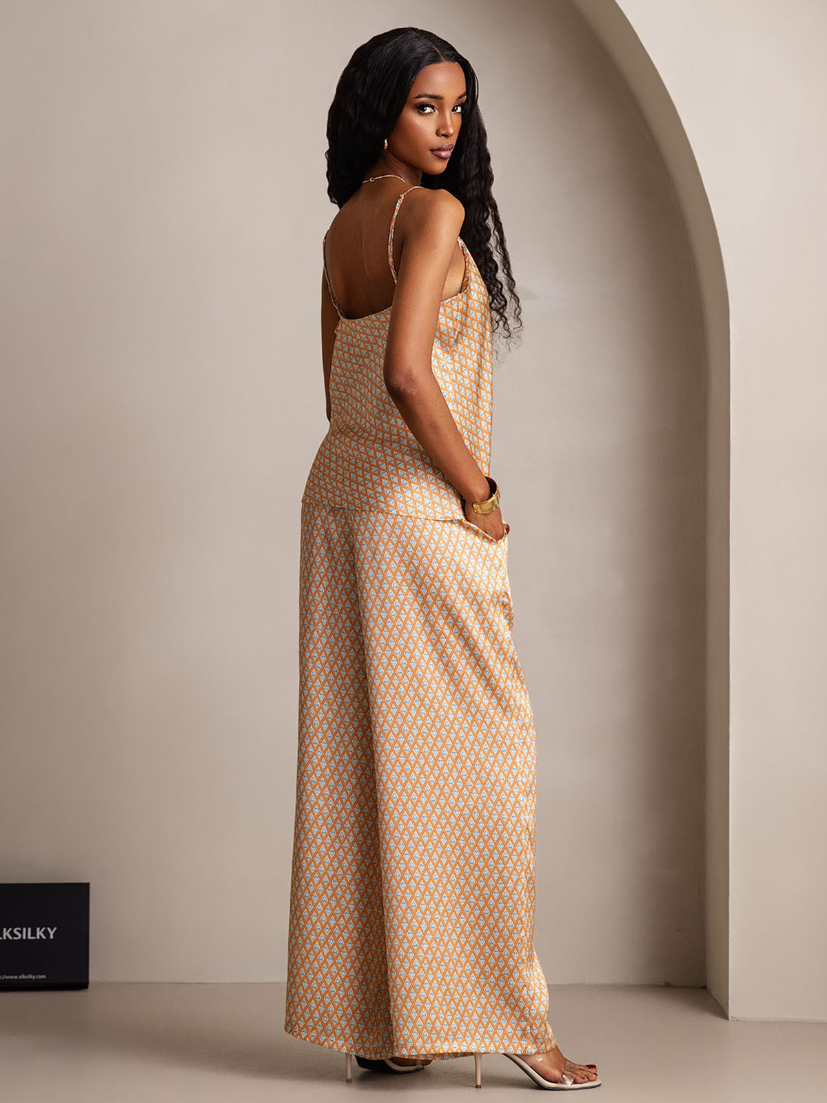 [Blomster] SilkSilky-DK Camisole Set 004