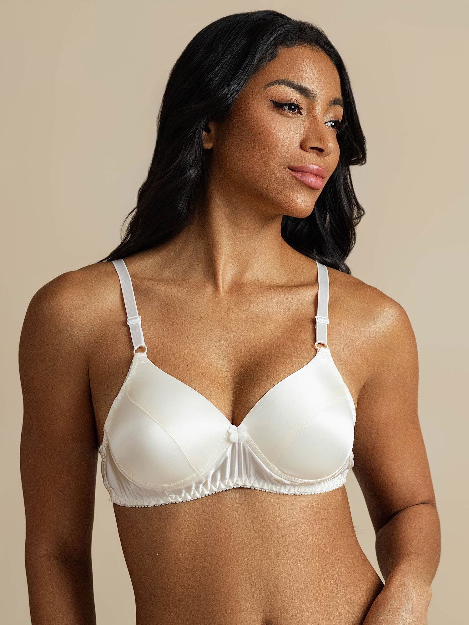 [Hvid] SilkSilky-DK Silke Bra 008,