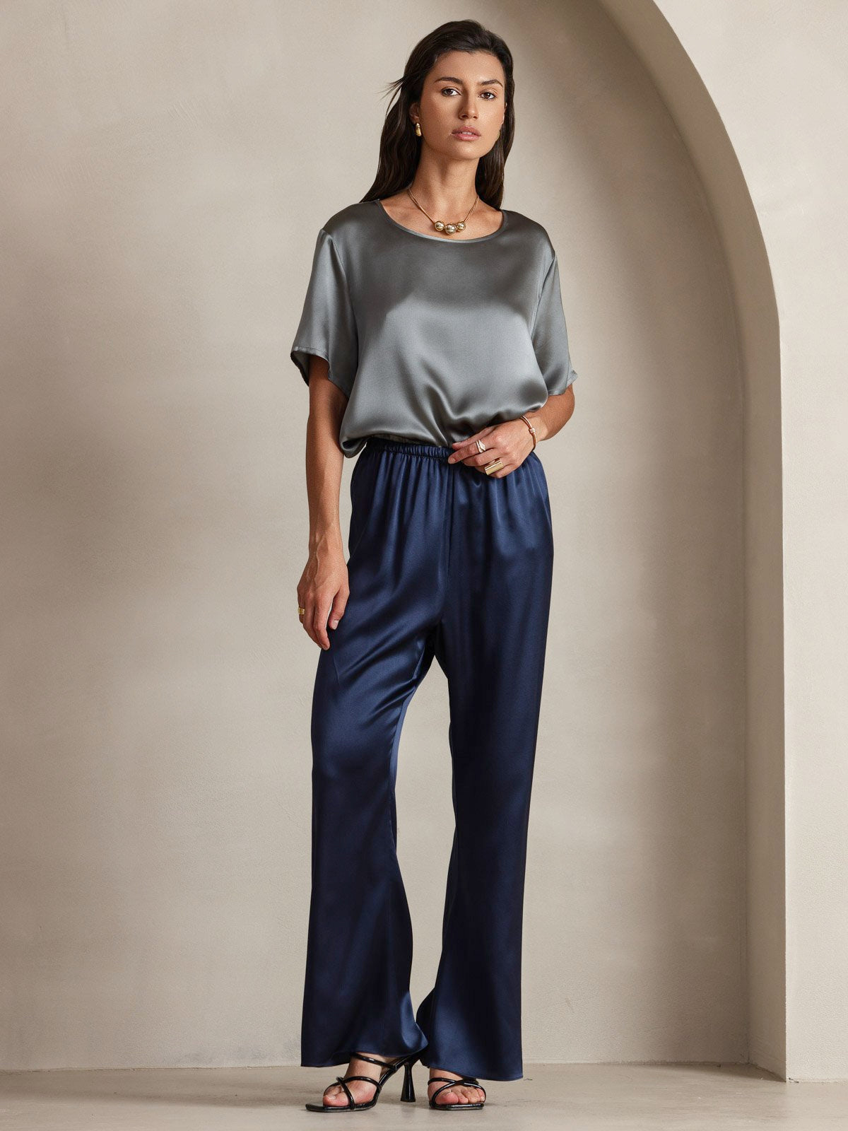 SilkSilky-DK Womens T-Shirt Mørkegrå 006