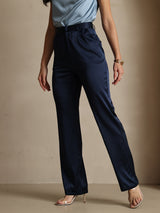 [Mørkeblå] SilkSilky-DK 19Momme Silke Womens Pants 004