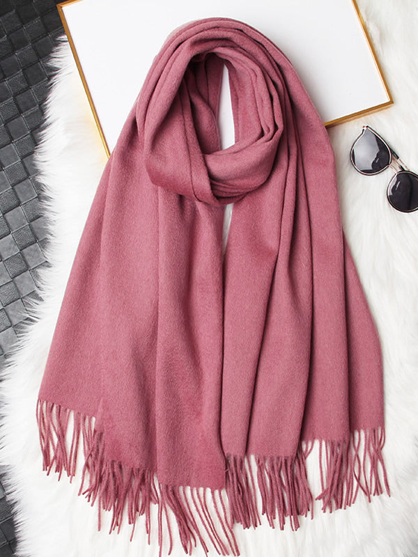 [Bleg Mauve] SilkSilky-DK Uld Halstørklæde 006