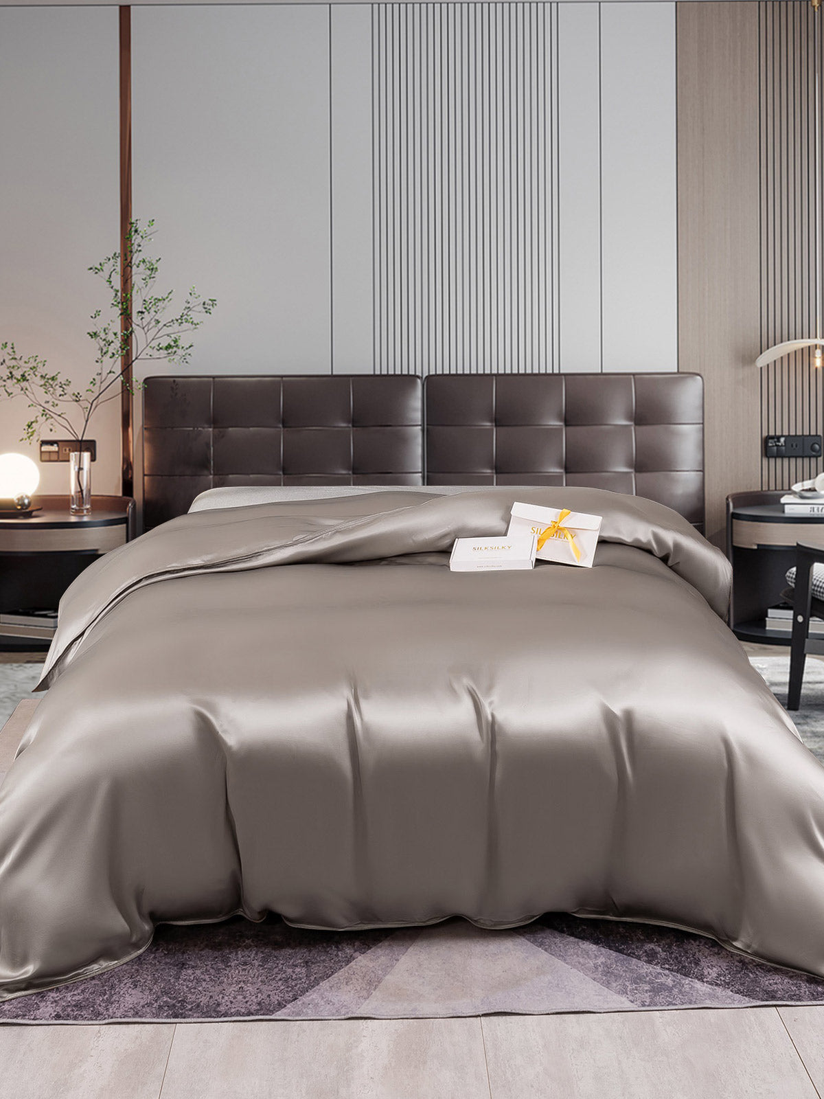 [Grå] SilkSilky-DK 22Momme Duvet Cover 001