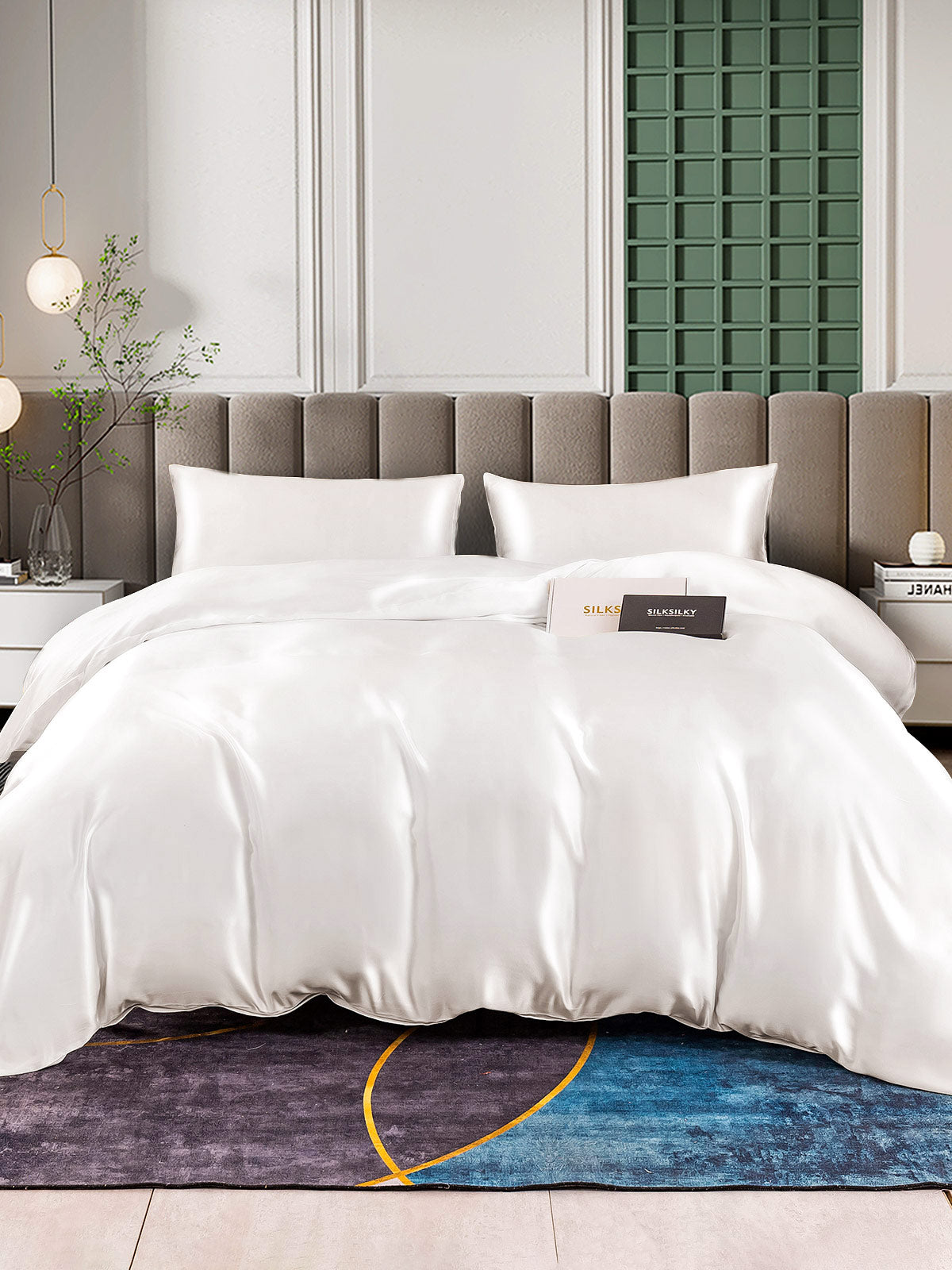 [Hvid] SilkSilky-DK 25Momme Bedding Set 001