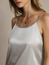 [Sølv] SilkSilky-DK Spaghetti Strap Camisole Top 005
