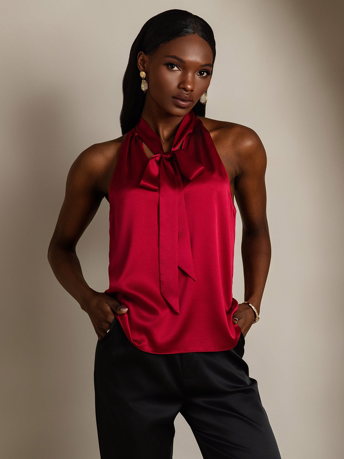 SilkSilky-DK 19Momme Silke Womens Shirt Vin 003