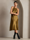 SilkSilky-DK-19Momme-Silke-Sleeveless-Dress-Brun-005