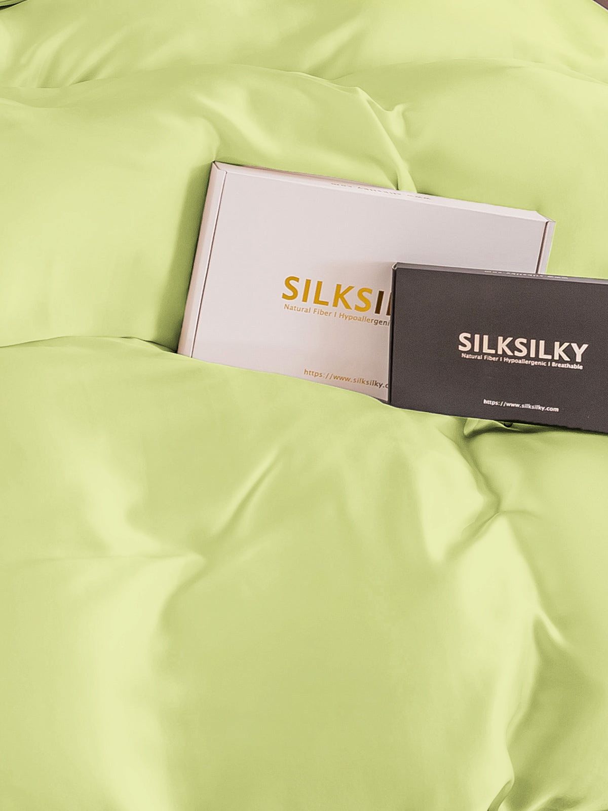 [Mintgrøn] SilkSilky-DK 19Momme Duvet Cover 004